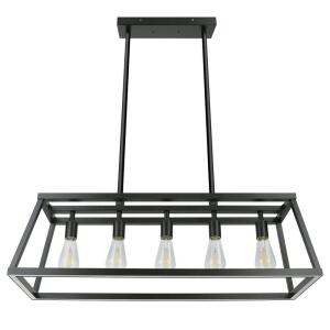 Feit Electric Katalyst 60-Watt 5-Light Matte Black Modern LED Chandelier with Adjustable CCT and 3 Light Modes (CHD345CCTNLBK)