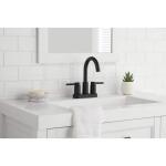 Glacier Bay Dorind 4 in. Matte Black Centerset 2-Handle High-Arc Bathroom Faucet