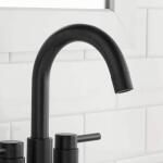 Glacier Bay Dorind 4 in. Matte Black Centerset 2-Handle High-Arc Bathroom Faucet