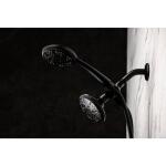 Glacier Bay Mate Black 6 -Spray Patterns with 1.8 GPM 4.5 in. Wall Mount Dual Shower Heads