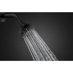 Glacier Bay Matte Black 4-Spray Patterns with 1.8 GPM 3.5 in. Tub Wall Mount Single Fixed Shower Head