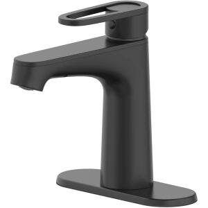 Glacier Bay Kendrick Single Hole Single-Handle Bathroom Faucet in Matte Black (HD67095W-6310H)