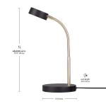 Hampton Bay 15 in. Matte Black LED Lamp with Adjustable Lamp Head (61000036)