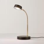 Hampton Bay 15 in. Matte Black LED Lamp with Adjustable Lamp Head (61000036)