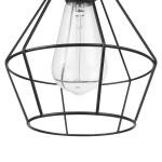 Hampton Bay Bryson 1-Light Flush Mount with Matte Black Caged Shade (66000035)