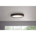 HB CALLOWAY 19 in. Edgelit 5CCT LED Flush Mount with Matte Black Finish(JXM3011LM/MB)