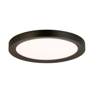 HB CALLOWAY 19 in. Edgelit 5CCT LED Flush Mount with Matte Black Finish(JXM3011LM/MB)