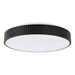 Hampton Bay Easton 13 in. Integrated LED Ceiling Flush Mount Fixture with Adjustable CCT, Matte Black Finish, and Mesh Trim (CB44a130022W-B1)