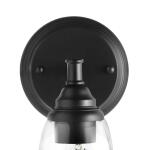 Hampton BayMarsden 5.5 in. 1-Light Matte Black Transitional Wall Sconce with Clear Glass Shade (HB3675-43)