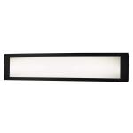 Hampton Bay Woodbury 24.6 in. 1-Light Matte Black Integrated LED Bathroom Vanity Light Bar with Frosted Acrylic Shade (IQP1301LX-07/BK)