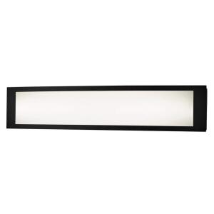 Hampton BayWoodbury 24.6 in. 1-Light Matte Black Integrated LED Bathroom Vanity Light Bar with Frosted Acrylic Shade (IQP1301LX-07/BK)