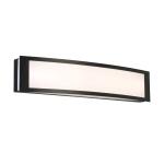 Hampton Bay Woodbury 24.6 in. 1-Light Matte Black Integrated LED Bathroom Vanity Light Bar with Frosted Acrylic Shade (IQP1301LX-07/BK)