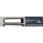 Hampton BayWoodbury 24.6 in. 1-Light Matte Black Integrated LED Bathroom Vanity Light Bar with Frosted Acrylic Shade (IQP1301LX-07/BK)