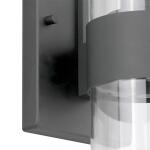 Hampton Bay Denbeck 4.5 in. W Matte Black 1-Light Sconce Clear Glass (KVB1301AX-01)