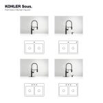 KOHLER Sous Pro-Style Single Handle Pull Down Sprayer Kitchen Faucet in Matte Black (K-R10651-SD-BL)