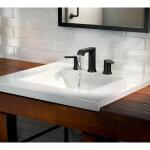 MOEN Genta 8" Widespread Bathroom Faucet, Matte Black