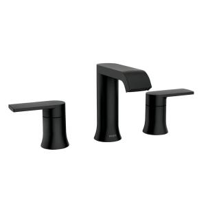 MOEN Genta 8" Widespread Bathroom Faucet, Matte Black