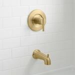 Glacier Bay Dorind Single-Handle 1-Spray Tub and Shower Faucet 1.8 GPM in Matte Gold (Valve Included)