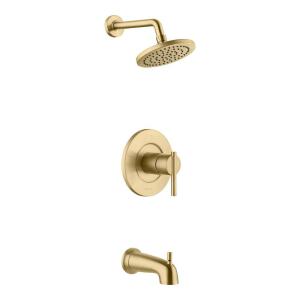 Glacier Bay Dorind Single-Handle 1-Spray Tub and Shower Faucet 1.8 GPM in Matte Gold (Valve Included)