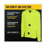 MAXIMUM SAFETYMen's Large Yellow High Visibility Polyester Long-Sleeve Safety Shirt (MX47406-LCC6)