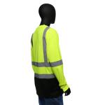 MAXIMUM SAFETY Men's X-Large High Visibility Black/Yellow ANSI Class 3 Polyester Long-Sleeve Safety Shirt with Reflective Tape (MX47410-XLCC6)