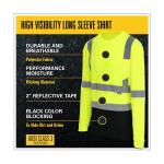 MAXIMUM SAFETYMen's X-Large High Visibility Black/Yellow ANSI Class 3 Polyester Long-Sleeve Safety Shirt with Reflective Tape (MX47410-XLCC6)