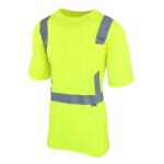 MAXIMUM SAFETYMen's Medium High Visibility Yellow ANSI Class 2 Polyester Short-Sleeve Safety Shirt with Reflective Tape (MX55100-MCC6)