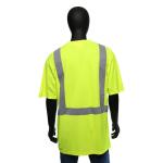 MAXIMUM SAFETYMen's Medium High Visibility Yellow ANSI Class 2 Polyester Short-Sleeve Safety Shirt with Reflective Tape (MX55100-MCC6)