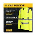 MAXIMUM SAFETY Men's Medium High Visibility Yellow ANSI Class 3 Polyester Long-Sleeve Safety Shirt with Reflective Tape (MX55101-MCC6)