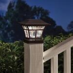 Hampton Bay4x4 or 6x6 Mediterranean Bronze Integrated LED Outdoor Solar Deck Post Light (84044)