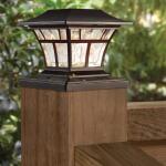 Hampton Bay4x4 or 6x6 Mediterranean Bronze Integrated LED Outdoor Solar Deck Post Light (84044)