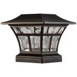 Hampton Bay 4x4 or 6x6 Mediterranean Bronze Integrated LED Outdoor Solar Deck Post Light (84044)