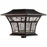 Hampton Bay4x4 or 6x6 Mediterranean Bronze Integrated LED Outdoor Solar Deck Post Light (84044)