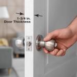 Prime-Line1-3/4 in. x 4-1/2 in. Thick Solid Brass Lock and Door Reinforcer, 2-1/8 in. Single Bore, 2-3/4 in. Backset (U 9558)