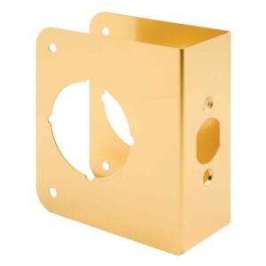 Prime-Line1-3/4 in. x 4-1/2 in. Thick Solid Brass Lock and Door Reinforcer, 2-1/8 in. Single Bore, 2-3/4 in. Backset (U 9558)