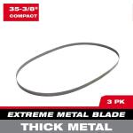 MilwaukeeFor M18 FUEL/Corded Compact Bandsaw 35-3/8 in. 8/10 TPI Compact Extreme Thick Metal Cutting Band Saw Blade (3-Pack) 