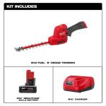 MilwaukeeM12 FUEL 8-inch 12-Volt Lithium-Ion Brushless Cordless Hedge Trimmer Kit with Charger and 4.0 Ah Battery