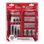 Milwaukee(55-Piece) SHOCKWAVE Impact Duty Alloy Steel Screw Driver Bit Set with PACKOUT Accessory Case 