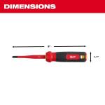 Milwaukee 4-in-1 1000V Insulated Slim-Tip Multi-Bit Screwdriver (48-22-2216)