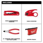 MilwaukeeCoax Cable Installation Tool Set with Zipper Pouch ( 48-22-8103)