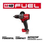 Milwaukee M18 FUEL 18V Lithium-Ion Brushless Cordless 1/2 in. Hammer Drill/Driver (Tool Only)