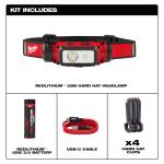 Milwaukee600 Lumens LED REDLITHIUM Hard Hat Headlamp (2163-21)