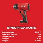 (MilwaukeeM18 18V Lithium-Ion Cordless Compact Heat Gun (Tool-Only)2688-20)