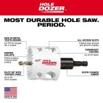 Milwaukee Hole Saw with 3/8 in. Arbor & Pilot Bit 2-1/8 in. Hole Dozer Bi-Metal