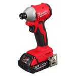 Milwaukee Cordless 1/4 in. Impact Driver Kit with Two 2.0 Ah Batteries and Charger - M18 18V Lithium-Ion Brushless