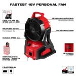 Milwaukee M18 18-Volt Lithium-Ion Brushless Cordless PACKOUT Jobsite Fan (Tool-Only) (0818-20)