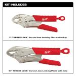 Milwaukee Torque Lock Curved Jaw Locking Pliers Set (2-Piece) (48-22-3402)