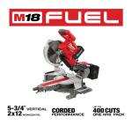 Milwaukee M18 FUEL 18V 10 Inch Lithium-Ion Brushless Cordless Miter Saw Kit with Dual Bevel, Sliding Compound, and 8.0 Ah Battery