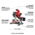 Milwaukee M18 FUEL 18V 10 Inch Lithium-Ion Brushless Cordless Miter Saw Kit with Dual Bevel, Sliding Compound, and 8.0 Ah Battery