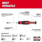 Milwaukee 27-In-1 Ratcheting Multi-Bit Screwdriver (48-22-2904)